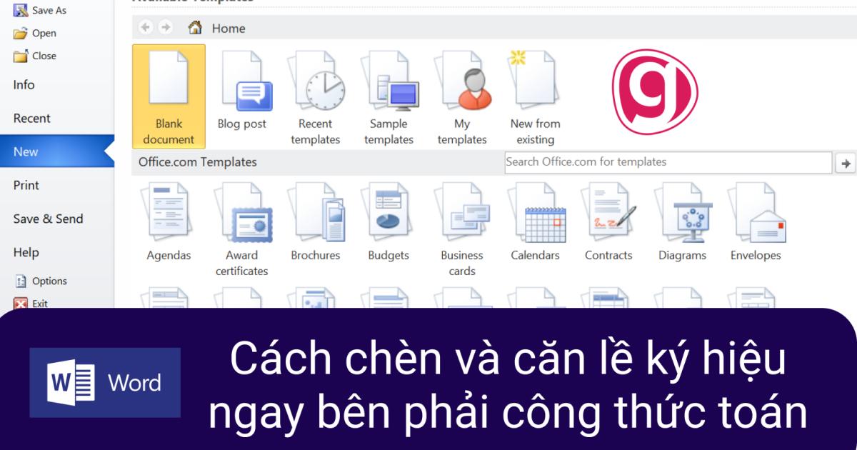 Hướng dẫn chèn và căn lề ký hiệu ngay bên phải công thức toán trong Word